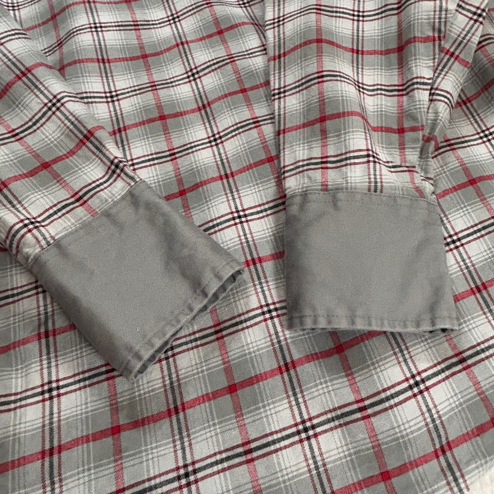 Wrangler Mens XL Western Brushpopper Pearl Snap Plaid Long Sleeve Cotton - Picture 10 of 10
